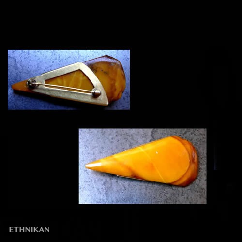 Broche design polonaise en ambre – Image 3